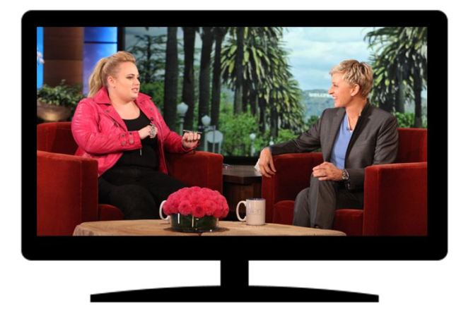 Two of my favorite people on Television! Ellen and Rebel Wilson!